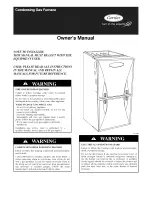 Carrier Condensing gas furnace Owner'S Manual preview