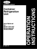 Carrier Container Refrigeration Unit Operating Instructions Manual preview