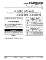 Preview for 1 page of Carrier CPCRKHTR002A00 Installation Instructions