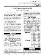 Preview for 1 page of Carrier CRCNDOVR003A00 Installation Instructions Manual