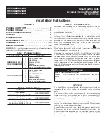 Preview for 1 page of Carrier CRECOMZR022A01 Installation Instructions Manual