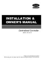 Carrier CRF-30-CM Installation & Owner'S Manual preview