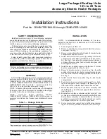 Preview for 1 page of Carrier CRHEATER136A00 Installation Instructions Manual