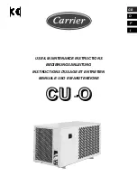 Предварительный просмотр 1 страницы Carrier CU-O Series Use & Maintenance Instructions