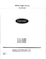 Preview for 1 page of Carrier CVL185 Instructions For Use Manual