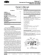 Preview for 1 page of Carrier Debonair 33CS250-RC Owner'S Manual