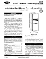 Carrier Deluxe 58SX Installation, Start-Up And Service Instructions Manual preview