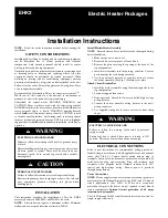 Preview for 1 page of Carrier EHK2 Installation Instructions