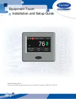 Carrier equipment touch Installation And Setup Manual preview