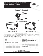 Preview for 1 page of Carrier ERVCCLHA Owner'S Manual