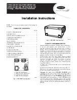 Preview for 1 page of Carrier ERVCCSHB1100 Installation Instructions Manual