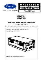 Carrier FDT21 Operation & Installation Manual preview