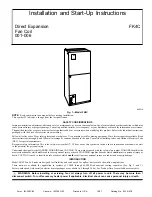 Предварительный просмотр 1 страницы Carrier FK4C Installation And Start-Up Instructions Manual