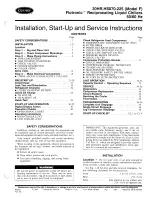 Carrier Flotronic 30HR070-225 F Installation, Start-Up And Service Instructions Manual preview