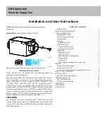 Preview for 1 page of Carrier FSFXXAOA1180 Installation And User Instructions Manual