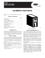 Preview for 1 page of Carrier GAPAA Installation Instructions Manual