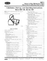 Preview for 1 page of Carrier GAS FURNACE 58MTA Installation, Start-Up, And Operating Instructions Manual