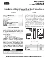 Предварительный просмотр 1 страницы Carrier HH99ZZ019 Service Instructions Manual