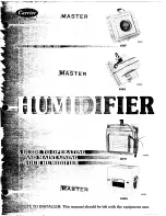 Предварительный просмотр 1 страницы Carrier HUMIDIFIER 49BF Operating Manual