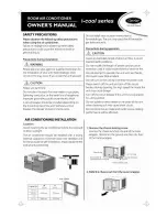 Carrier i-cool series Owner'S Manual предпросмотр