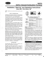 Preview for 1 page of Carrier INDUCED COMBUSTION FURNACES 58GFA Installation, Start-Up, And Operating Instructions Manual