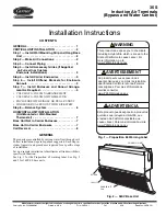 Предварительный просмотр 1 страницы Carrier INDUCTION AIR TERMINALS 36S Installation Instructions Manual