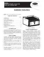 Carrier INFINITY 1620 Installation Instructions Manual preview