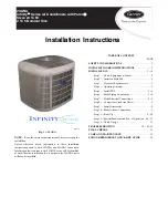 Preview for 1 page of Carrier INFINITY 24ANA Installation Instructions Manual