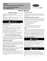 Preview for 1 page of Carrier Infinity 24VNA0 Owner'S Manual