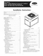 Carrier Infinity 480CE024 Installation Instruction preview