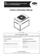 Carrier Infinity 50XT Owner'S Information Manual preview