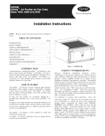 Preview for 1 page of Carrier Infinity GAPAB Installation Instructions Manual