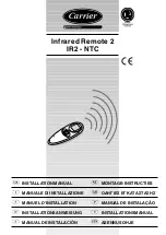 Preview for 1 page of Carrier Infrared Remote 2 Installation Manual