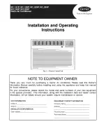 Preview for 1 page of Carrier KC_141P Installation And Operating Instructions Manual