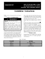 Preview for 1 page of Carrier KGALB0101KIT Installation Instructions