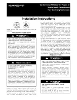 Carrier KGANP5201VSP Installation Instructions Manual preview