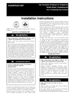 Preview for 1 page of Carrier KGANP5201VSP Installation Instructions Manual