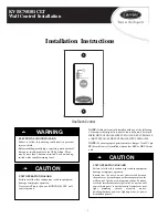 Предварительный просмотр 1 страницы Carrier KVBCN0101CLT Installation Instructions And Instructions For Use