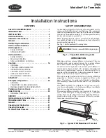 Preview for 1 page of Carrier MODULINE 37HS Installation Instructions Manual