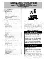 Preview for 1 page of Carrier N80ESL Series Installation Instructions Manual