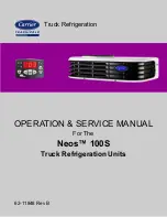 Предварительный просмотр 1 страницы Carrier NEOS 100S Operation & Service Manual