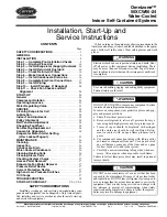 Preview for 1 page of Carrier Omnizone 50XCW06-24 Installation, Start-Up And Service Instructions Manual