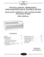 Carrier operating and maintanance Installation, Operating And Maintenance Instructions preview