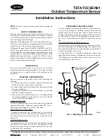 Carrier OUTDOOR TEMPERATURE SENSOR TSTATCCSEN01 Installation Instructions предпросмотр