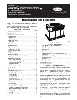 Carrier Performance 15 48VR-A Installation Instructions Manual preview