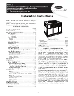 Предварительный просмотр 1 страницы Carrier Performance 50VL-A Installation Instructions Manual