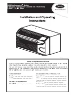 Preview for 1 page of Carrier Performance 52ME-U07-3 Installation And Operating Instructions Manual