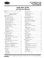 Preview for 1 page of Carrier R-22 Application Manual And Service Manual