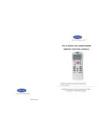 Carrier split room air conditioner remote control Manual preview