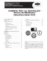 Carrier start-up and Installation And Operating Instructions Manual preview